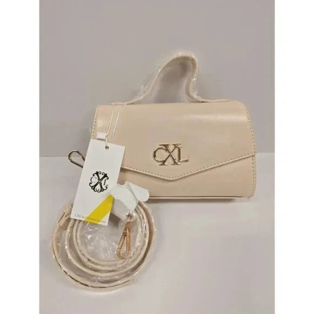 CXL by Christian Lacroix Nude Laine Matte Patent Crossbody Bag MSRP $88 NEW